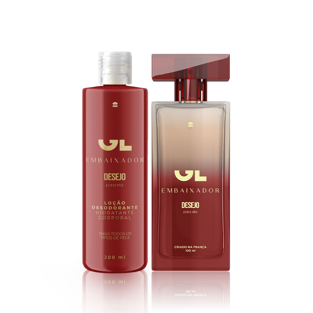 Embaixador Desejo Para Ela + Creme Hidratante Desejo Para Ela